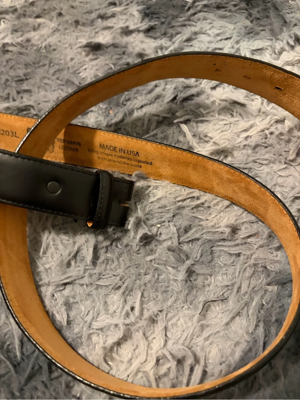Tony Lama 0203L  Leather Western Belt Strap Only Sz 44 USA Replacement No Buckle